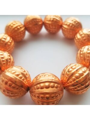 copper beaded stretch bracelet